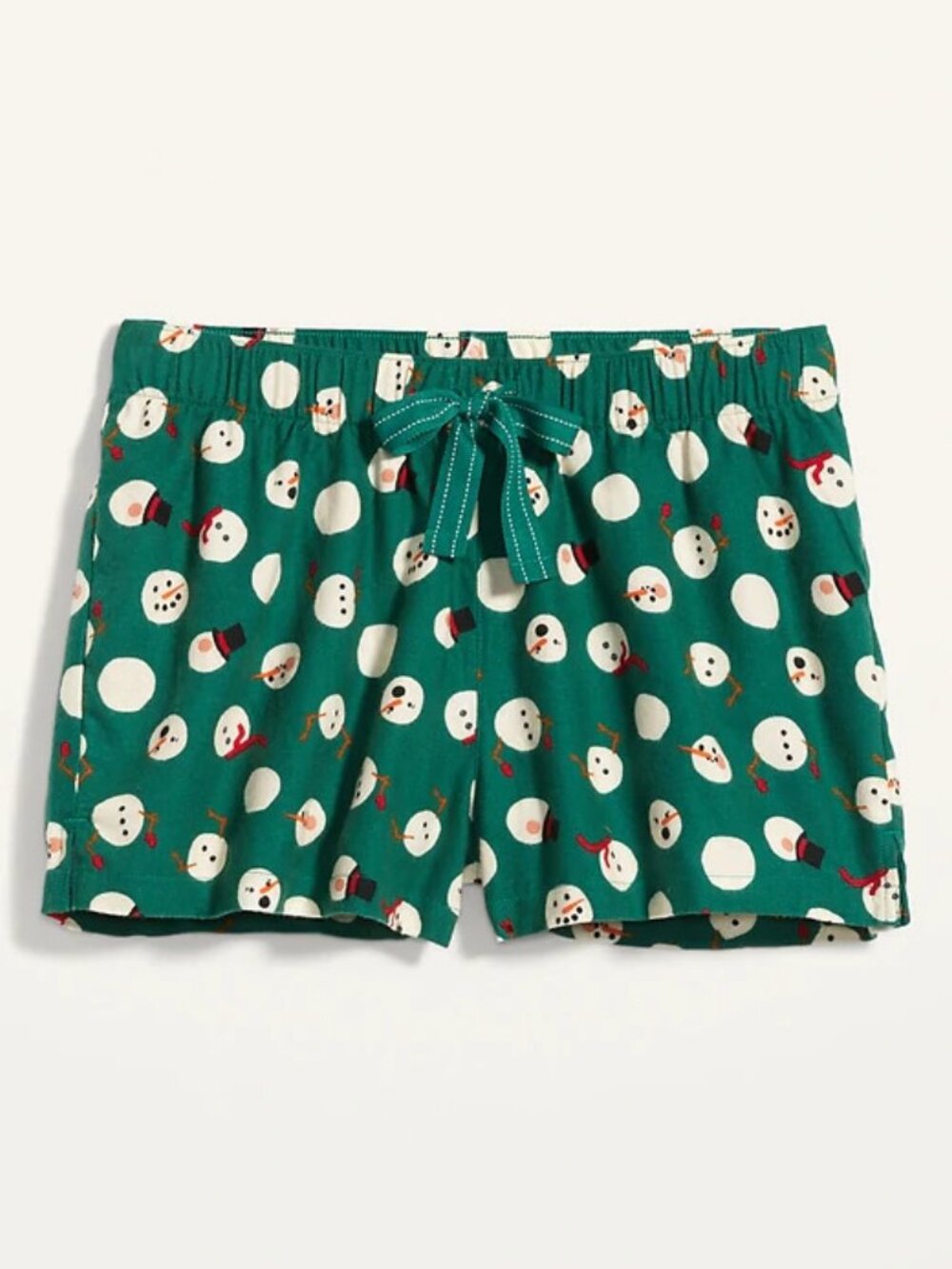 NWT Old Navy Flannel Pajama Shorts Boxer Sleep Lounge Snowman Women TALL XL